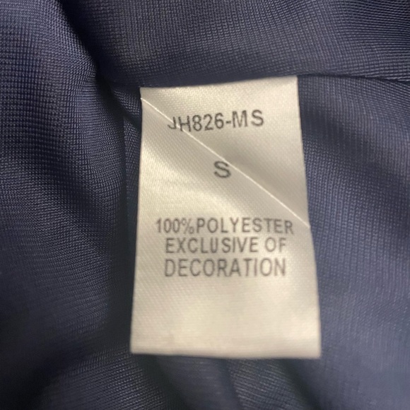 NWOT THML Sydney Chevron Halter Fringe Dress Size S Navy Print, groovy, fringe - Picture 6 of 7